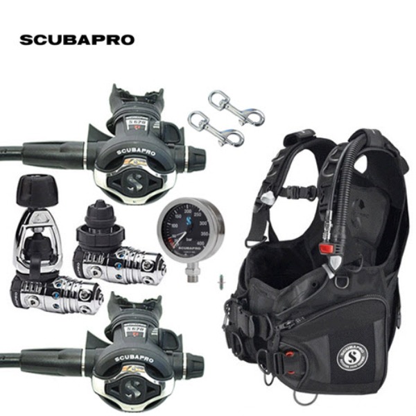 [한정수량할인판매]SCUBAPRO 자체수입상품 싱글 호흡기세트 + X-BLACK(엑스블랙)